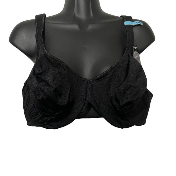 Bali Womens Bra Size 42C Live It Up DF3353 Seamless Underwire Bra Black Lifting - Picture 1 of 11